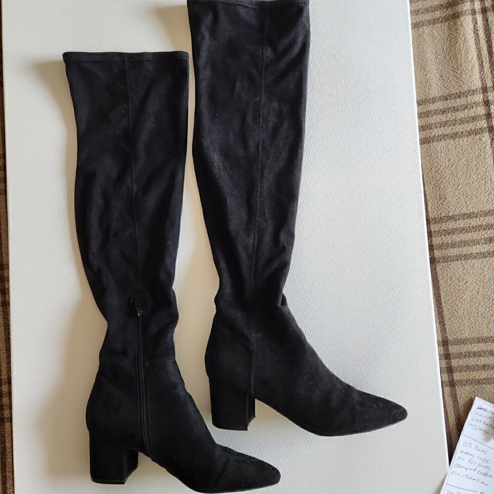 Steve Madden Brinkly Black Boots - Picture 7 of 9